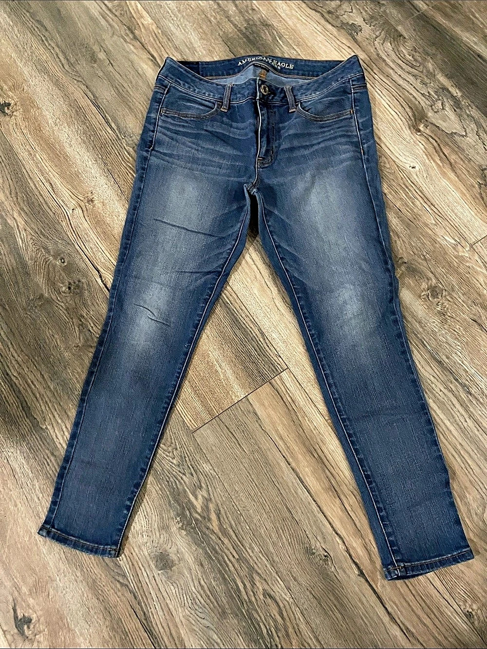 American Eagle Super Stretch Skinny Jeans in Blue size 30